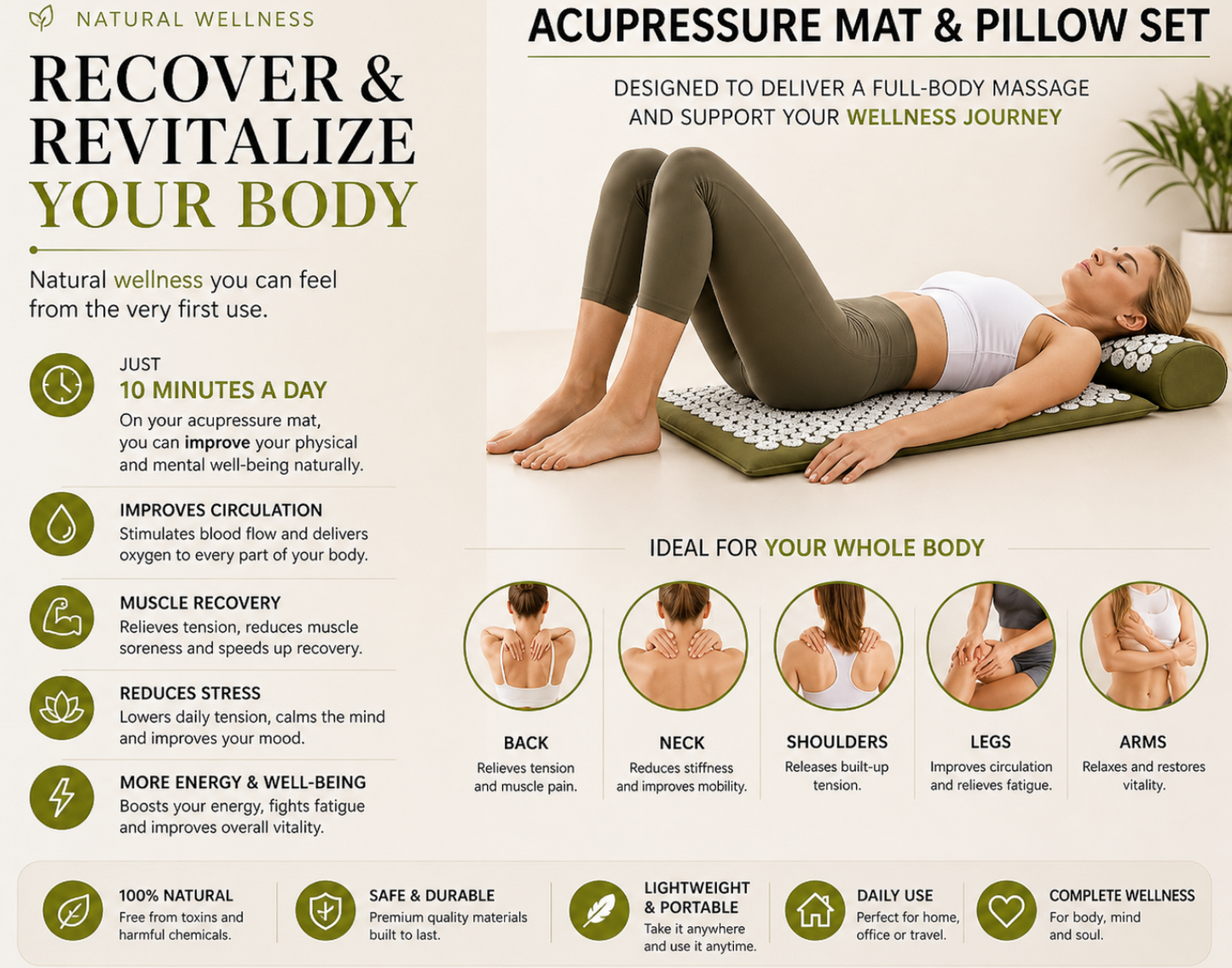 Acupressure Mat – Relieve Pain & Reduce Stress