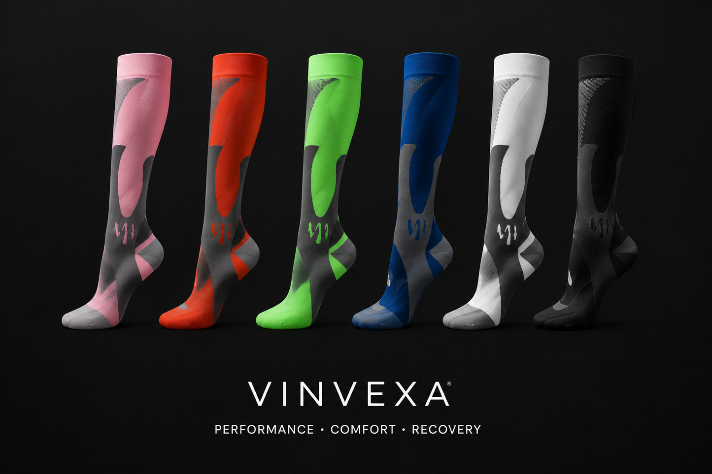 VINVEXA Compression Sleeves - Relief for Tired Legs & Feet