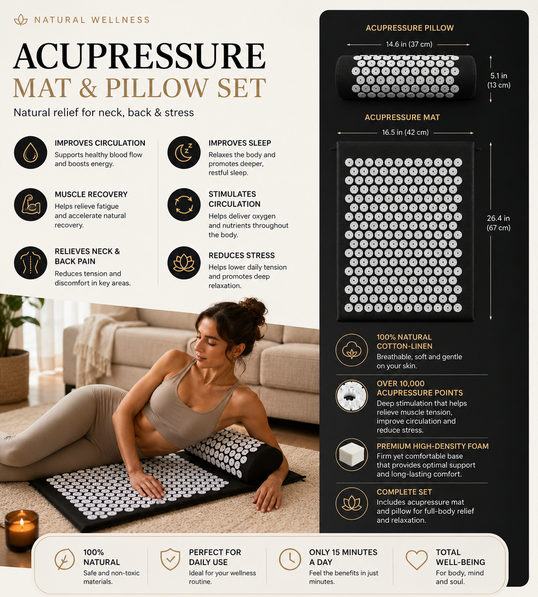 Acupressure Mat – Relieve Pain & Reduce Stress