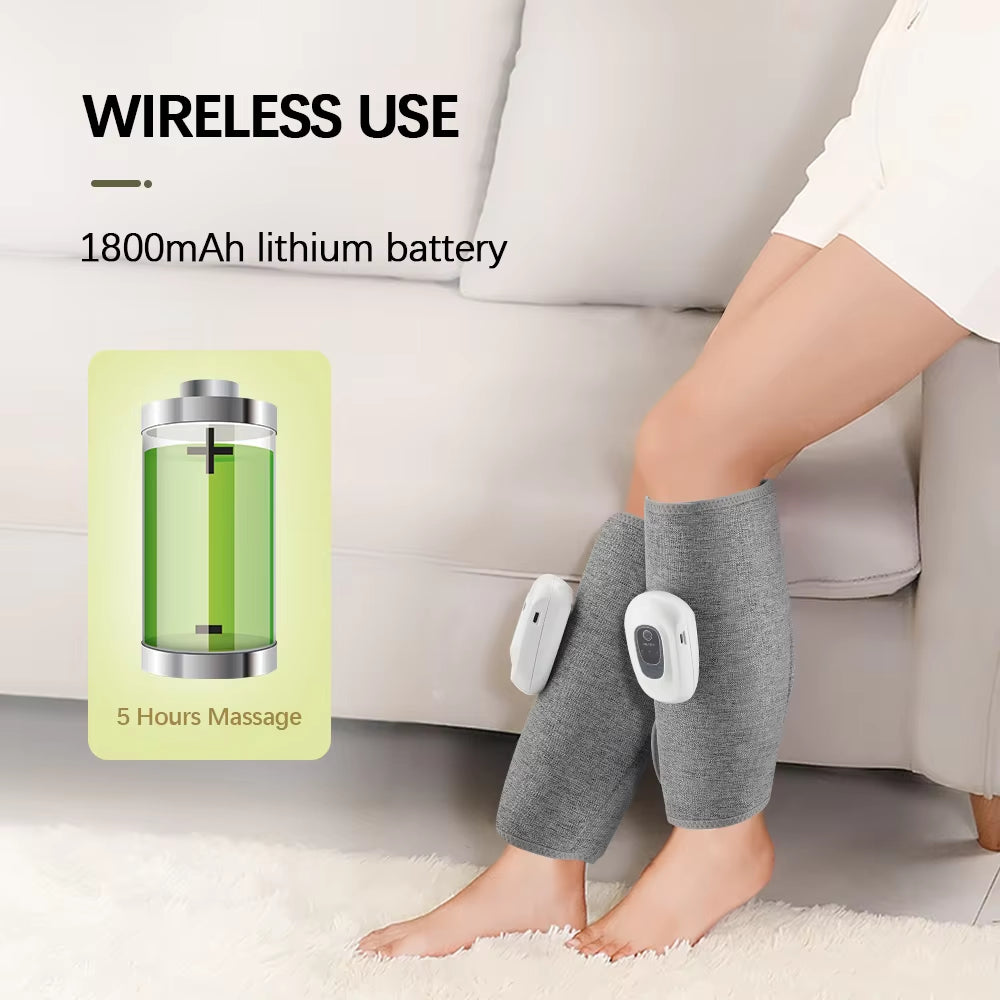 Eletric 360° Air Pressure Calf Massager Wireless Leg Massage 3 Mode Airbag Compresstion Relax Foot Calf Muscle Relieve Fatigue